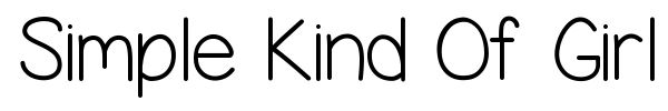 Simple Kind Of Girl font preview